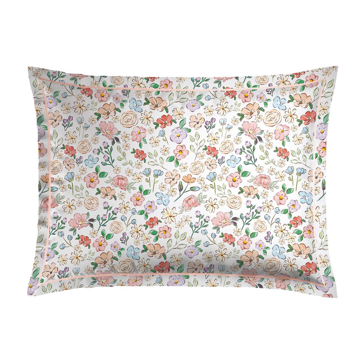Pillowcases cotton satin – Prairie Fleurie White – 2 x (50 x 70 cm)