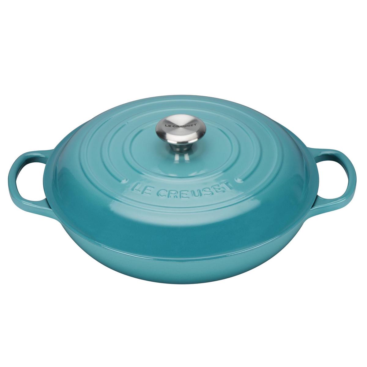 Signature Cast Iron Shallow Casserole 26cm – Teal