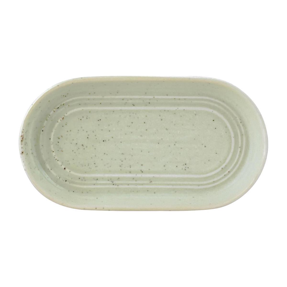 Tablekraft Urban Loft Oval Platters Pistachio 180mm (4 Pack) (Pack of 4) PAS-FW005