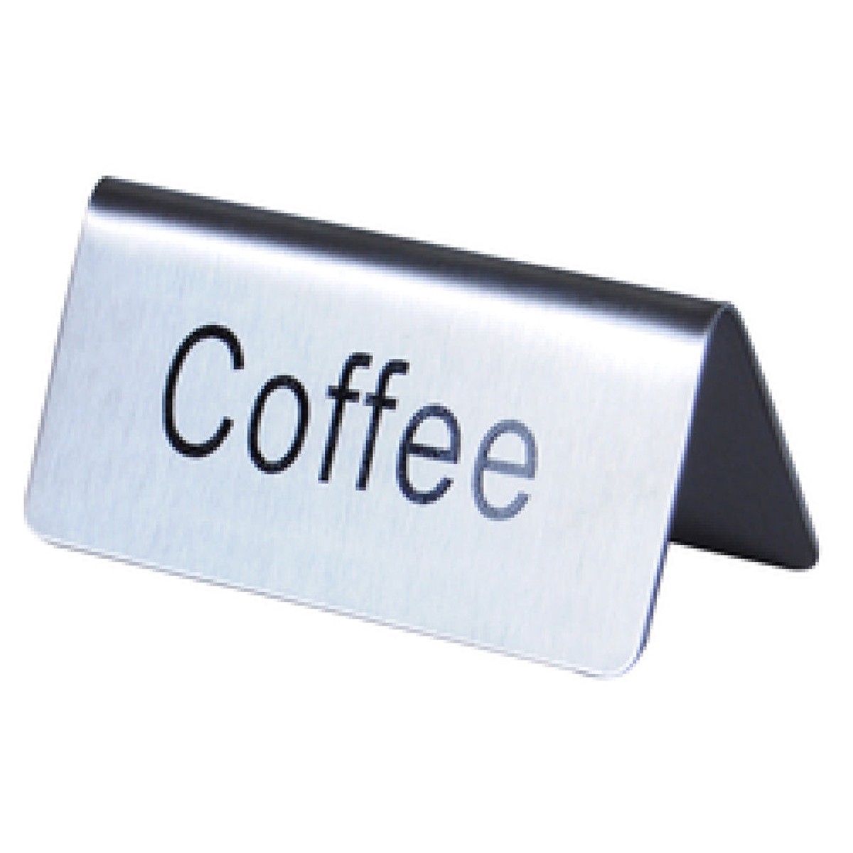 Thunder Group SLTS3154 3 Inch Width Table Tent Sign Coffee Stainless Steel