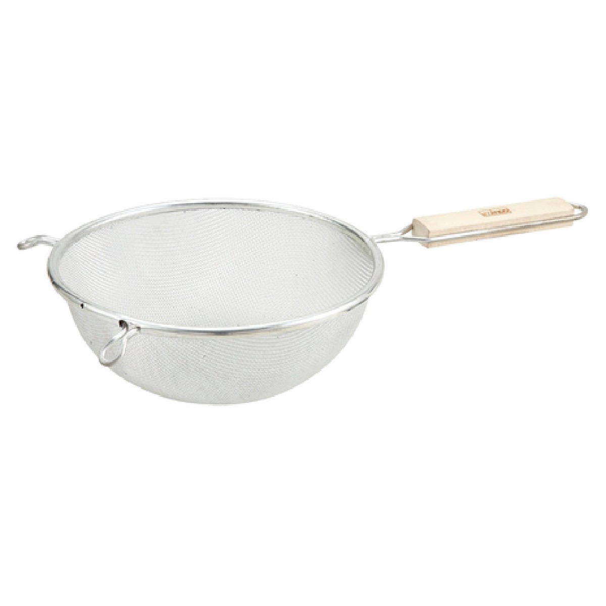 Winco MSTF-8S 7-1/2 Inch Diameter Strainer Fine Mesh Round Wood Handle