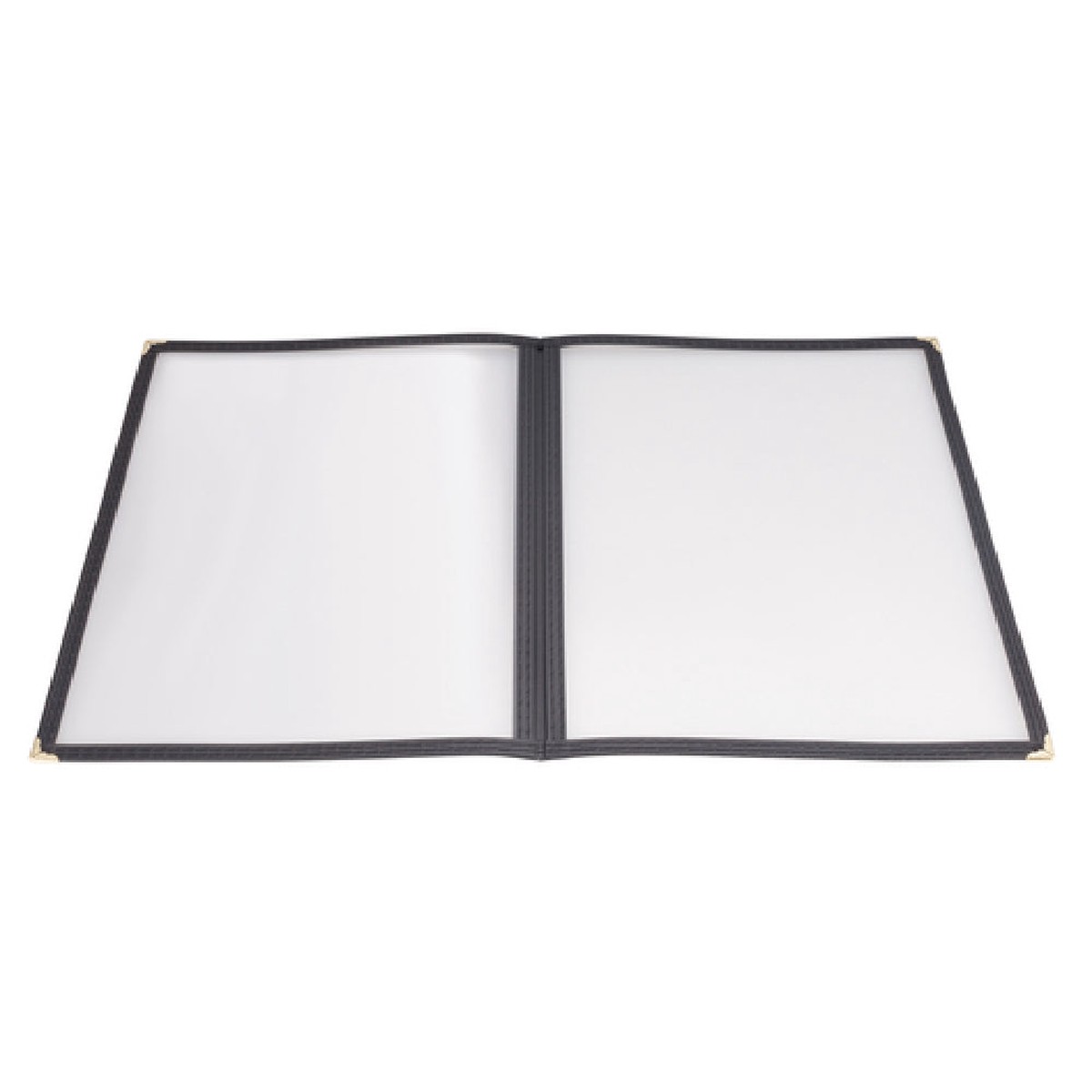 Winco PMCD-14K 9-9/16 Inch Black Double Fold Menu Cover Plastic