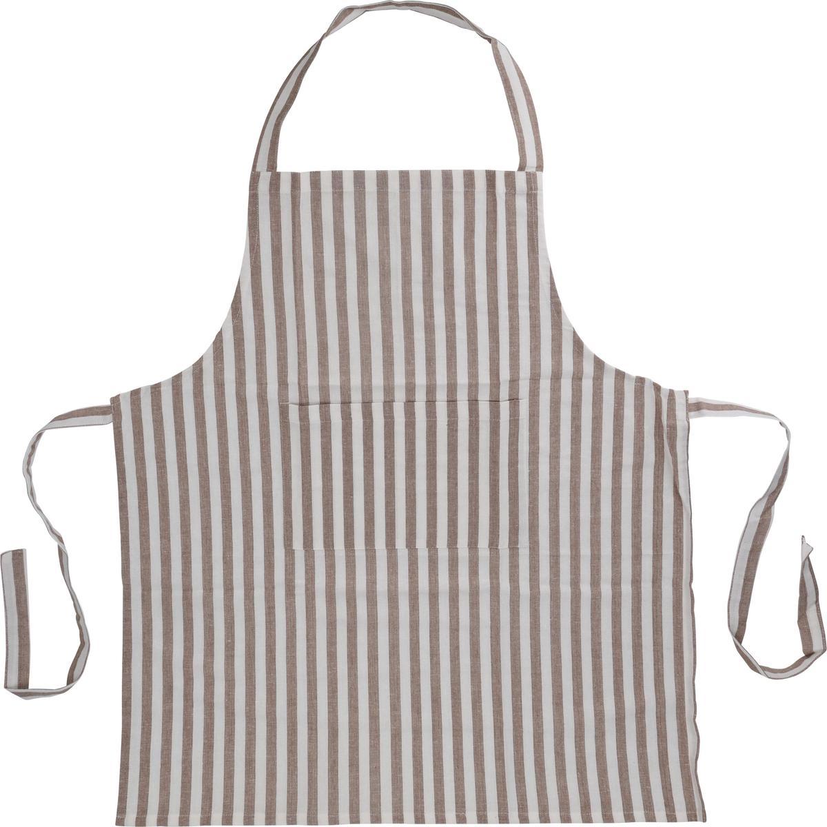 Apron Cotton Stripe #1 84x60cm Brown A