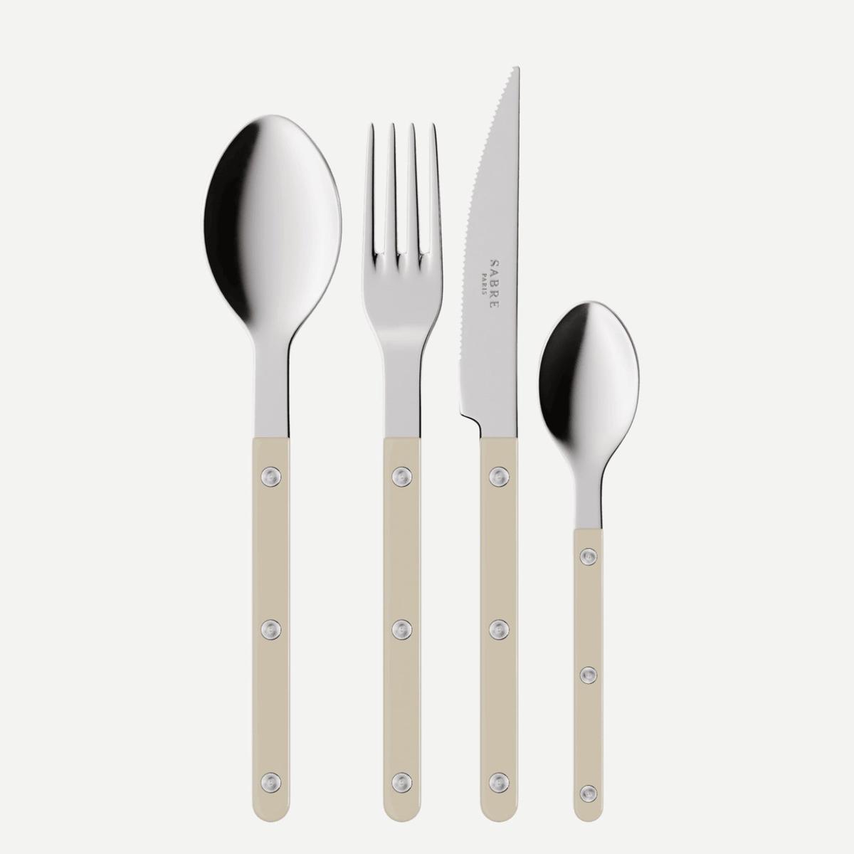 Bistrot Solid, Light kaki – 24 pieces cutlery set
