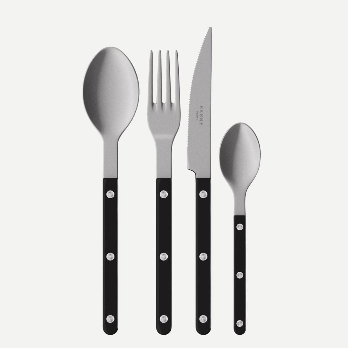 Bistrot Vintage Solid, Black – 4 pieces cutlery set