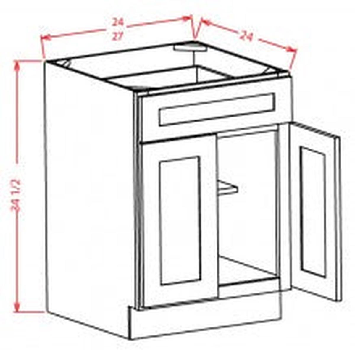 Casselberry Antique White 42″ Base Cabinet Pre-Assembled