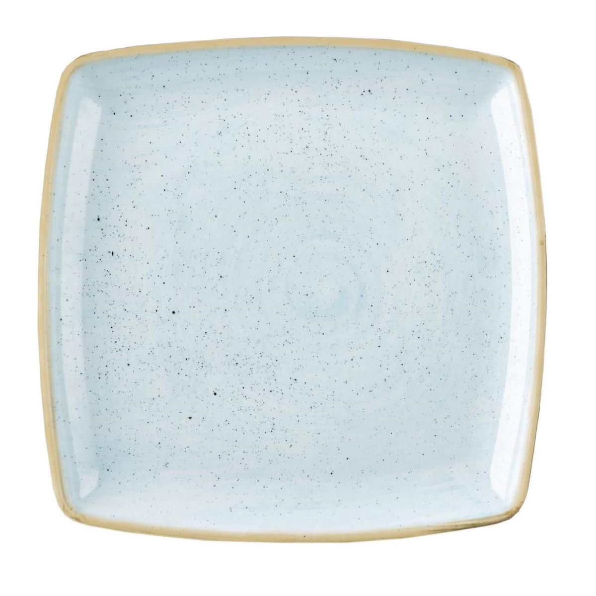 Churchill Stonecast Deep Square Plate Duck Egg Blue 268mm PAS-DK511