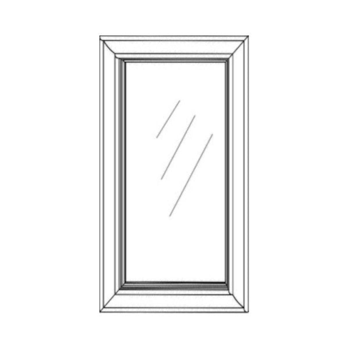 Navy Blue Shaker 12″ X 42″ Glass Door (Textured Glass) Pre-Assembled