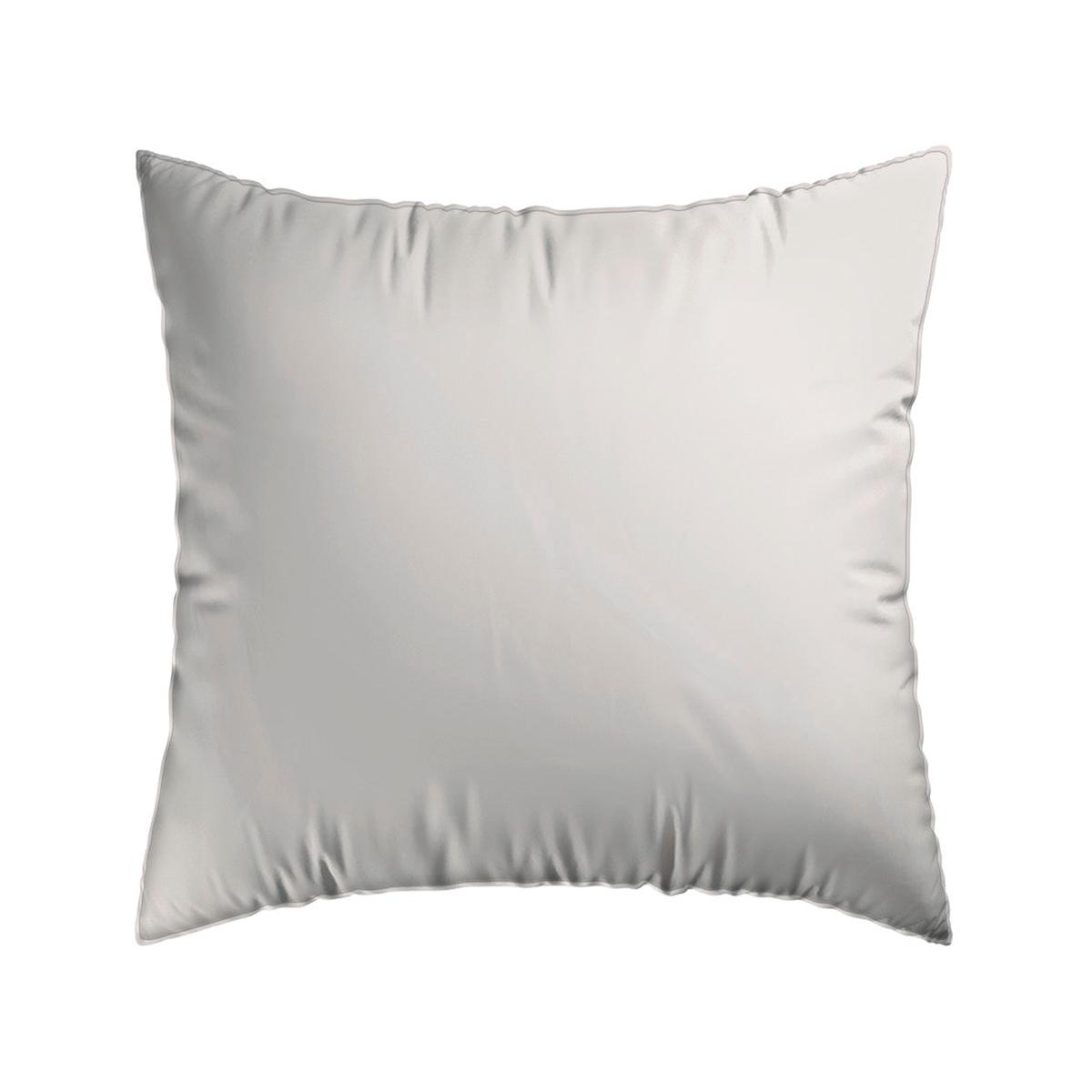 Pillowcase(s) cotton satin – with piping – Uni Taupe – 80 x 80 cm