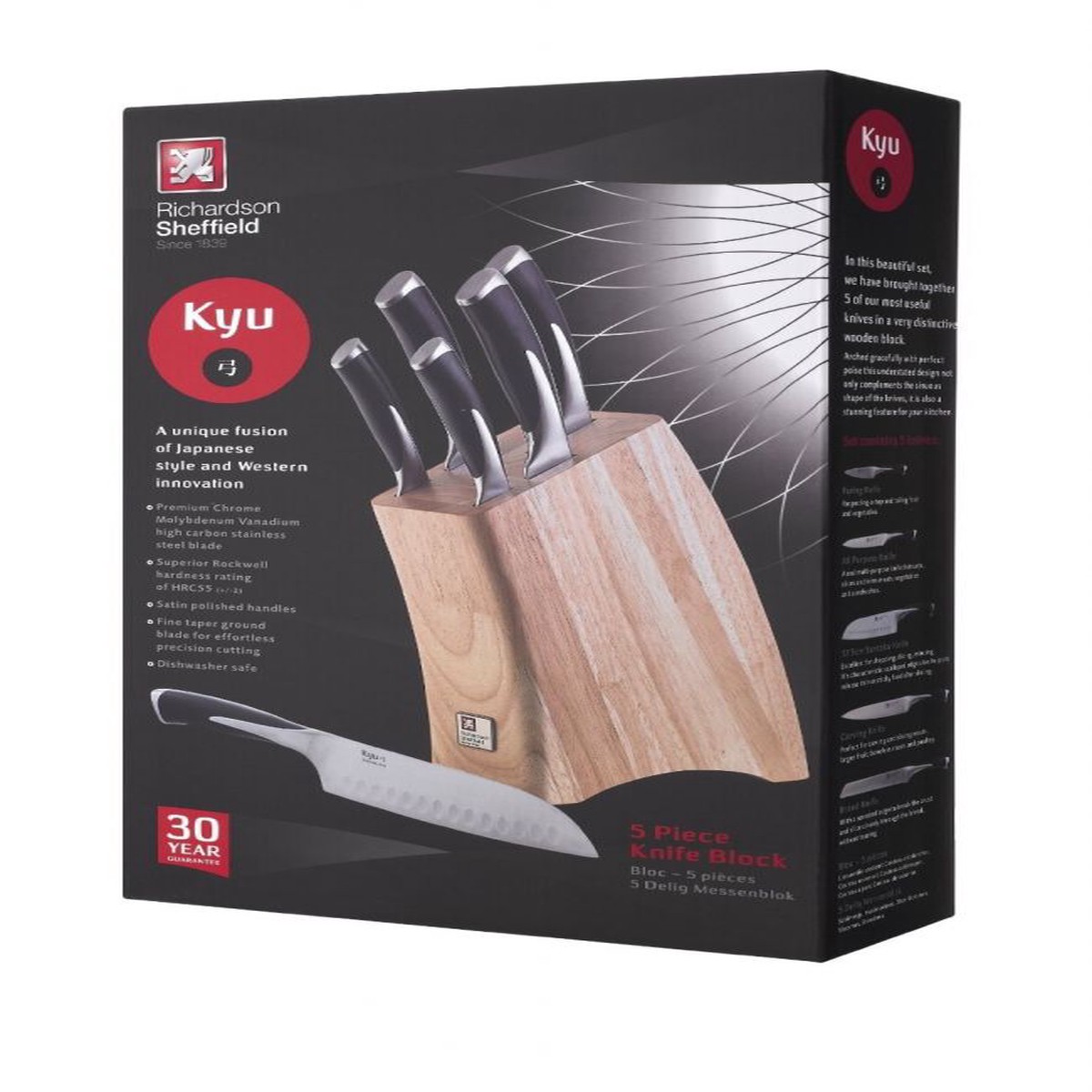 Richardson Sheffield Kyu 5Pce Knife Block