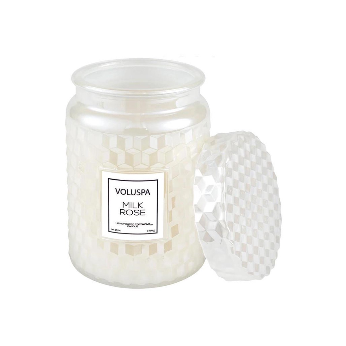 Roses Large Jar Candle – Milk Rose, 18oz