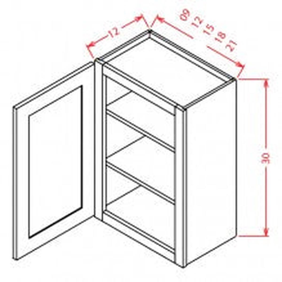 Shaker Honeycomb 12″ W x 30″ H Wall Cabinet Pre-Assembled