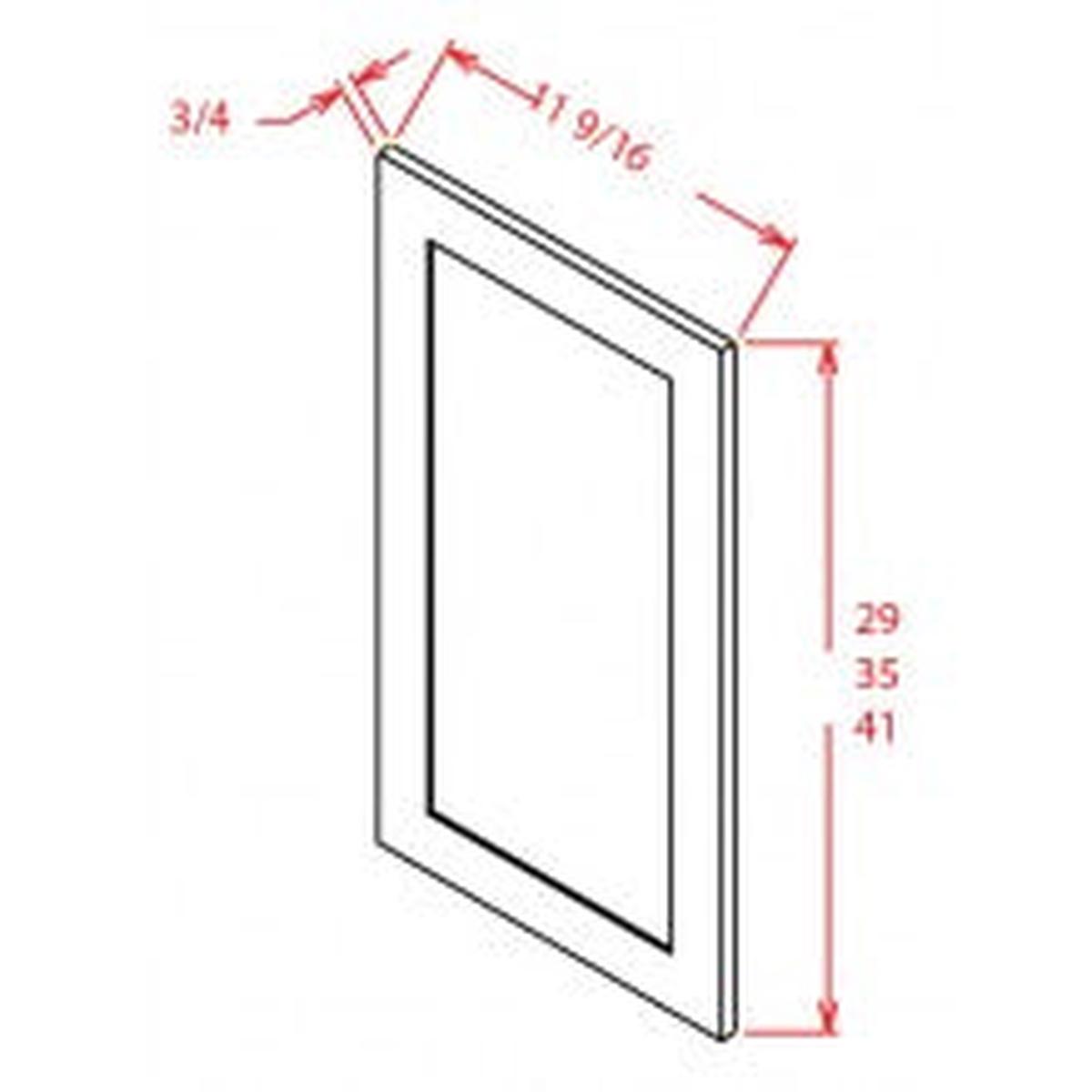 Slim Shaker White 11-1/2″ W x 29″ H Wall Decorative Door Panel Pre-Assembled