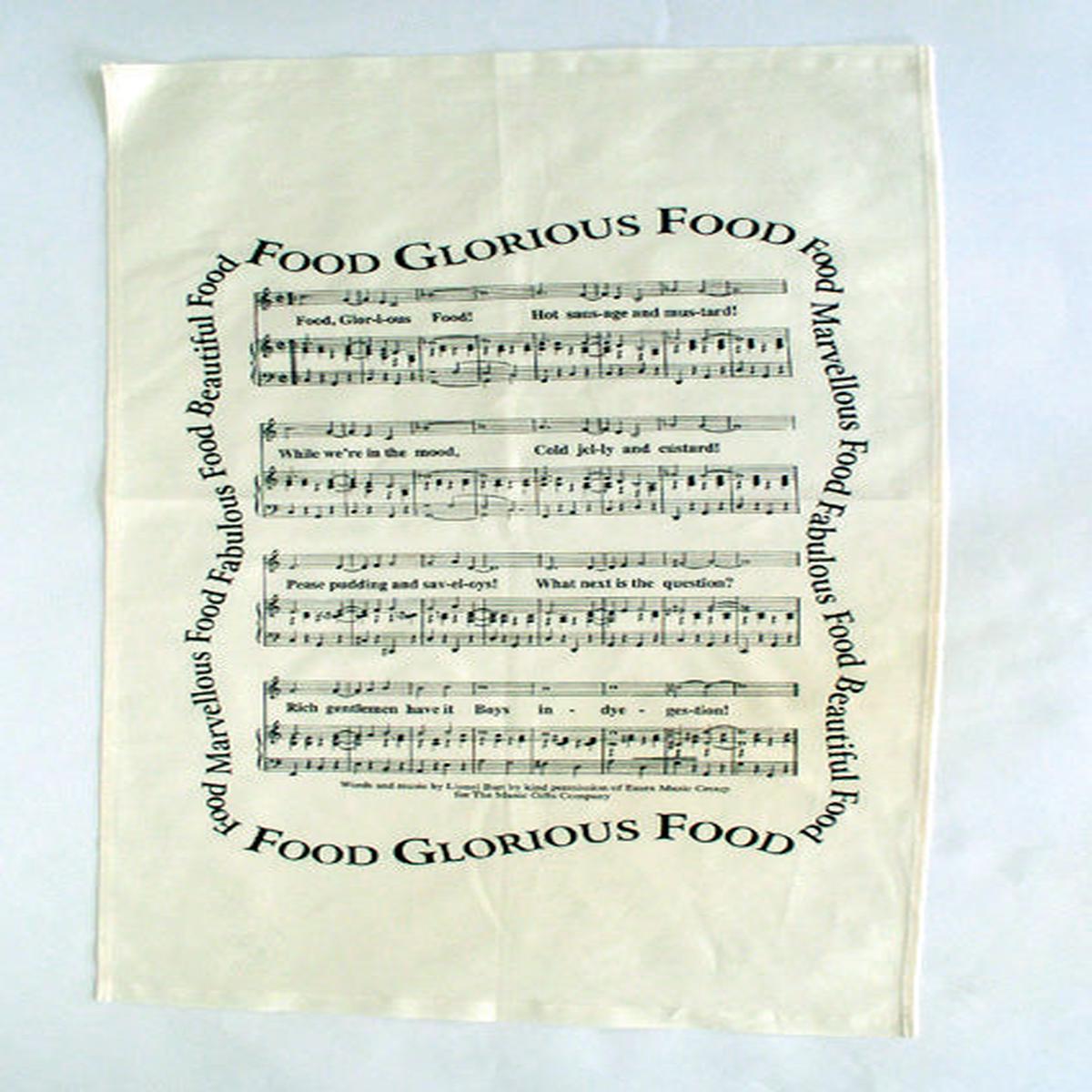 Tea Towel Food Glorious Food MG