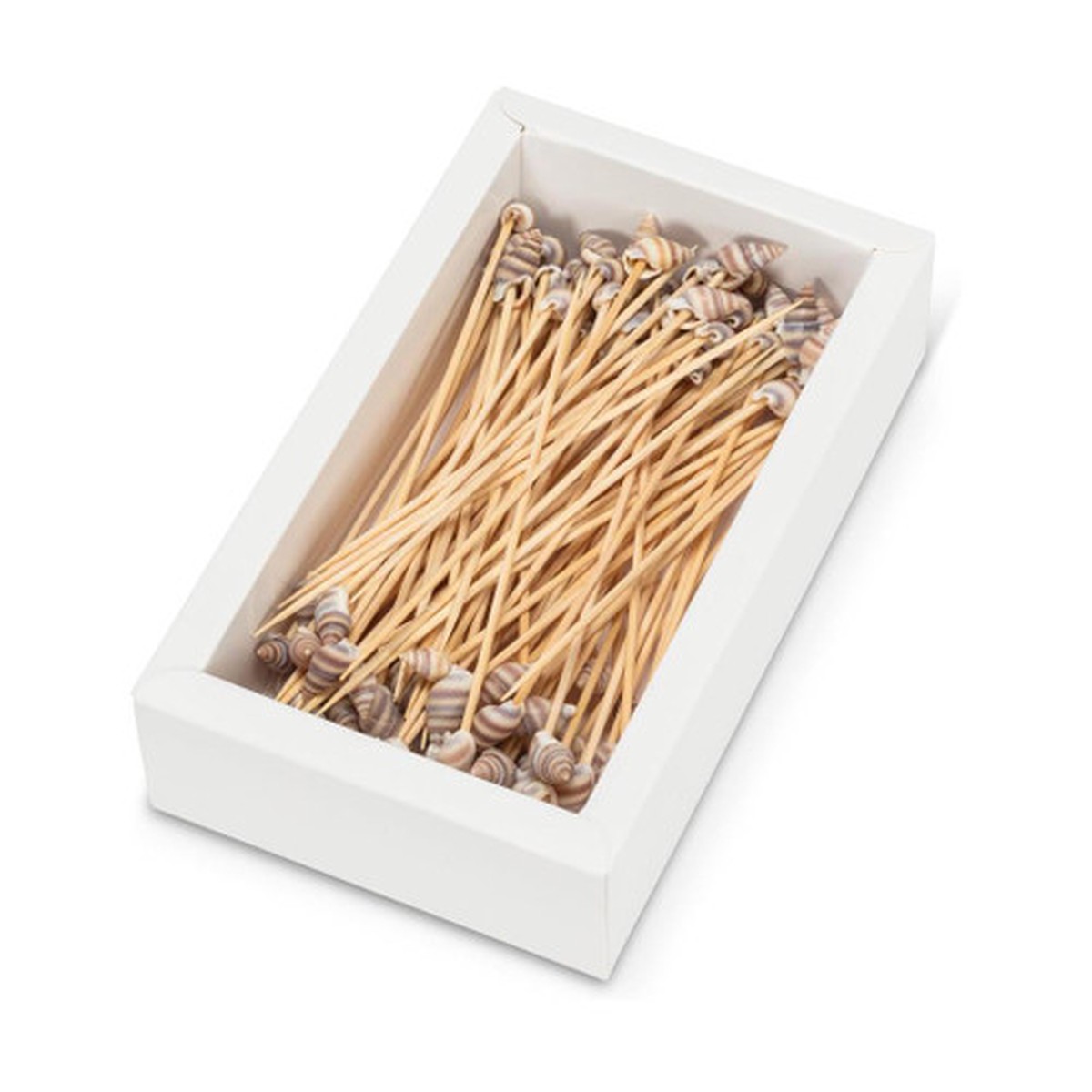 Cocktail Ball Picks – Natural Shell 4.5-in, 100 Pieces