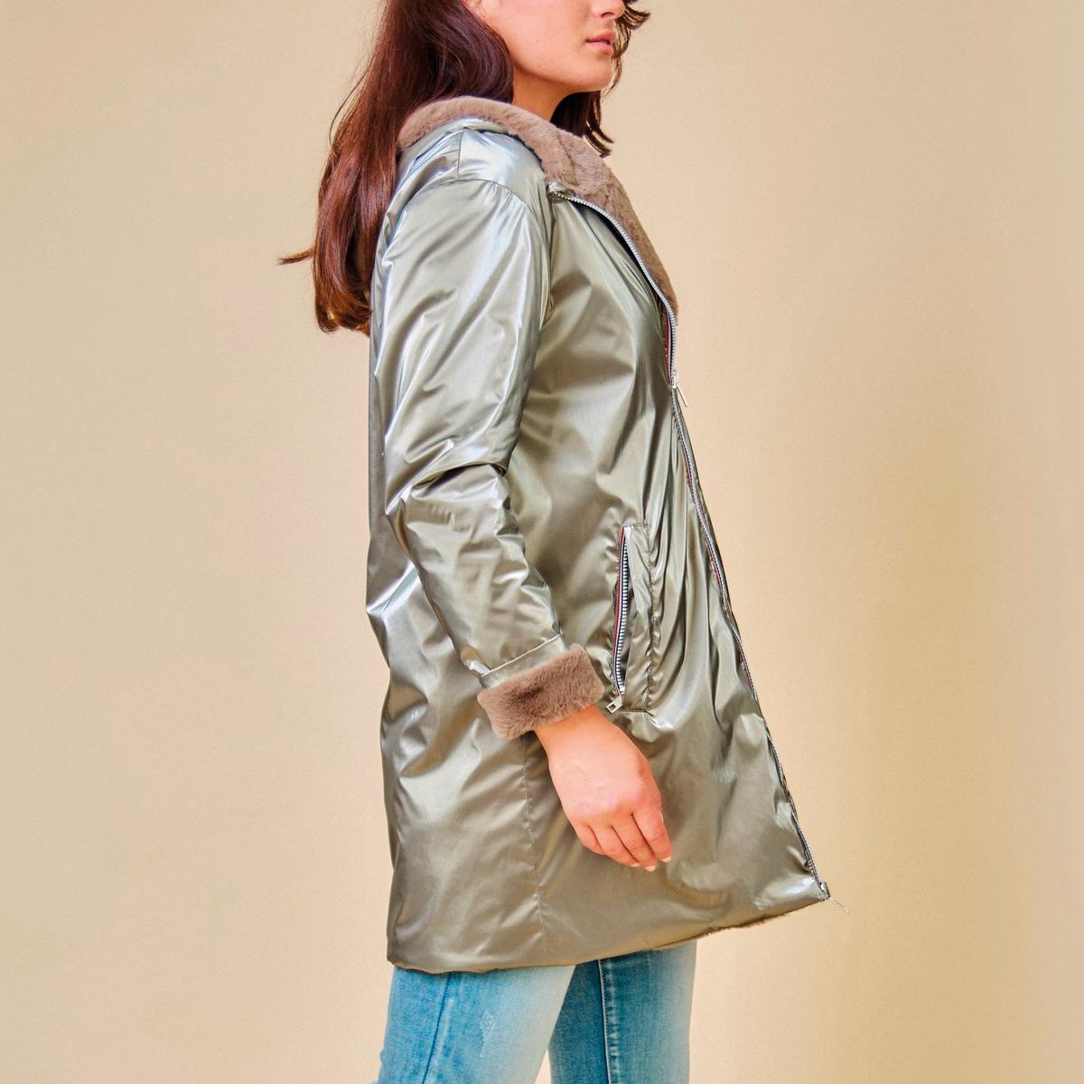 Heated reversible long jacket – Lyra Gold
