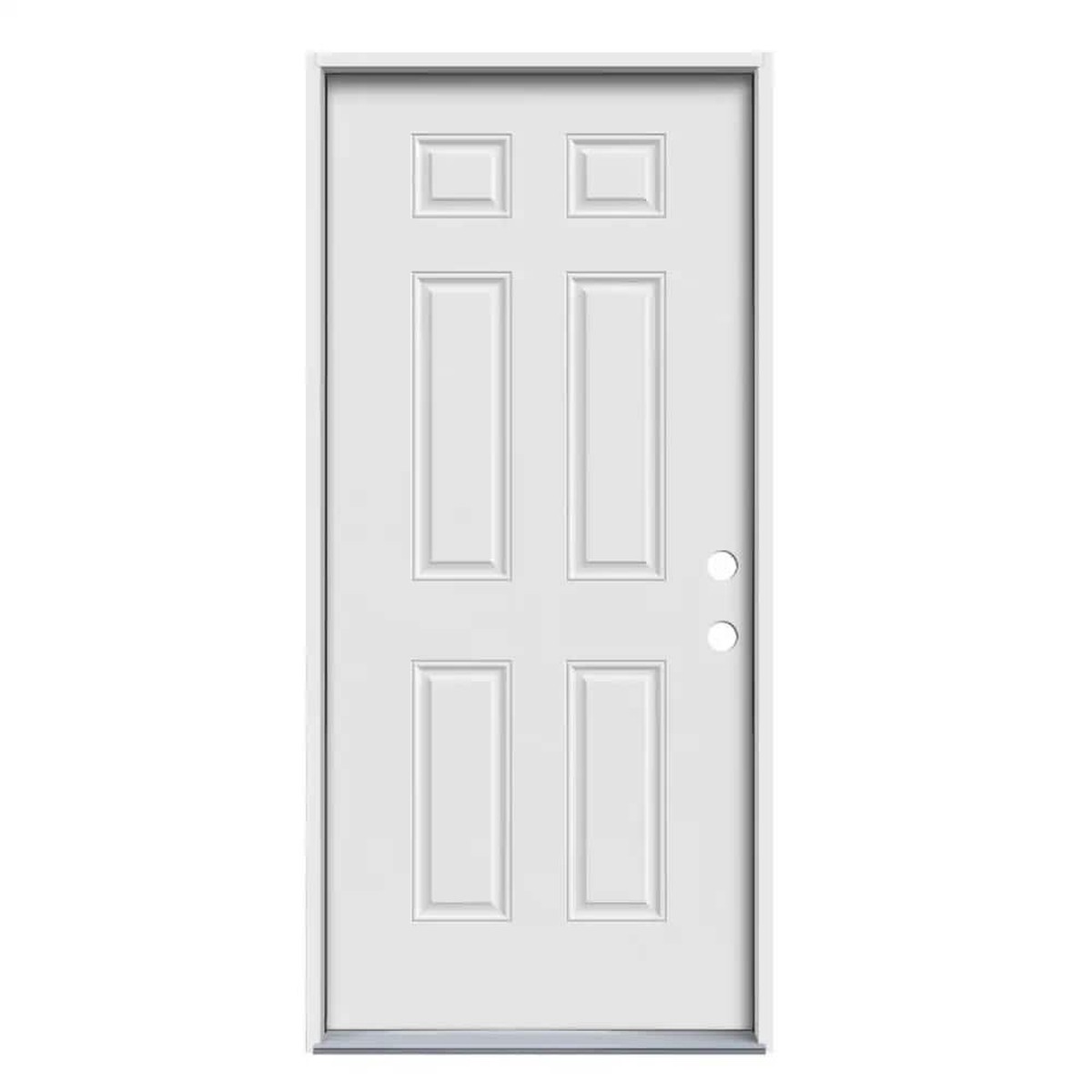 JELD-WEN 32 in. x 74 in. Steel Prehung Entry Door Insulating Core Left-hand inswing