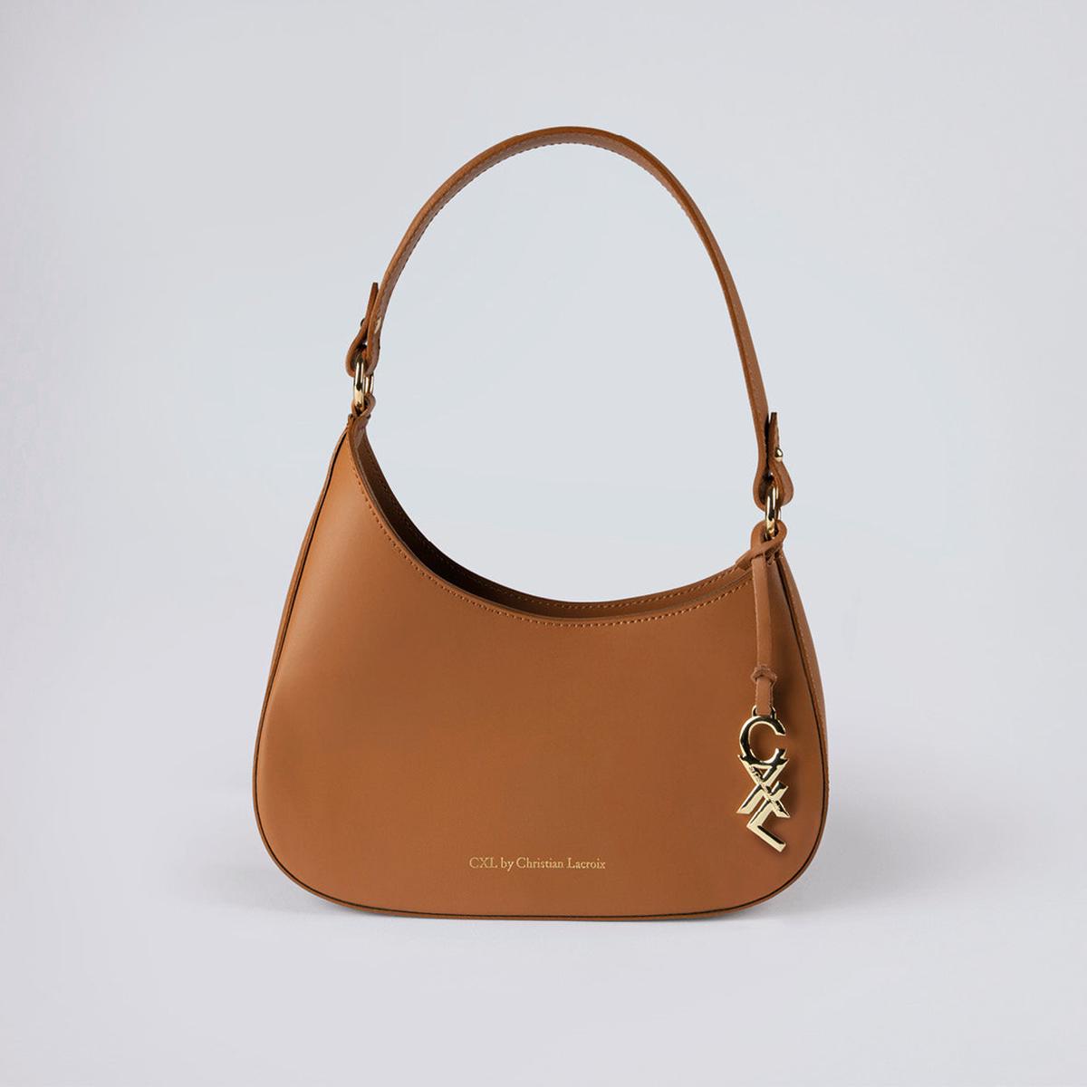 Leather shoulder bag – Ambroise – Cognac