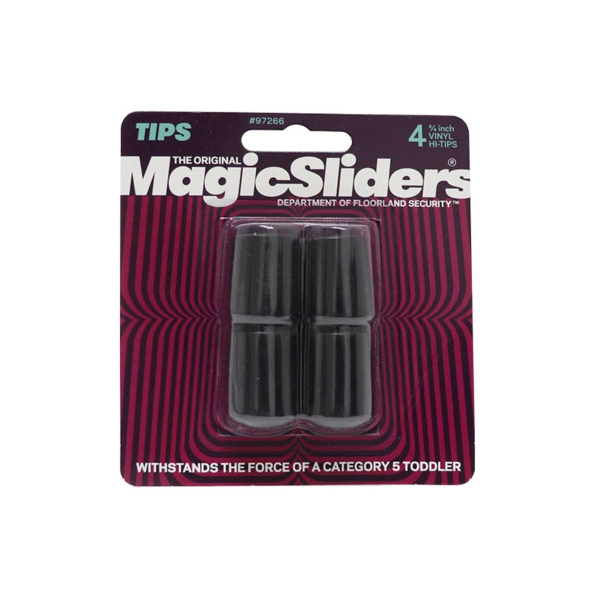 Magic Sliders 4Pc Rubber Leg Tips 3/4Inch – Black