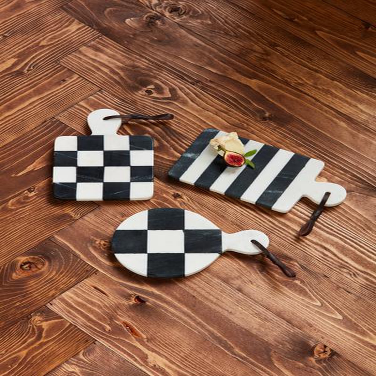 Mud Pie – Mini Marble Black & White Check Board