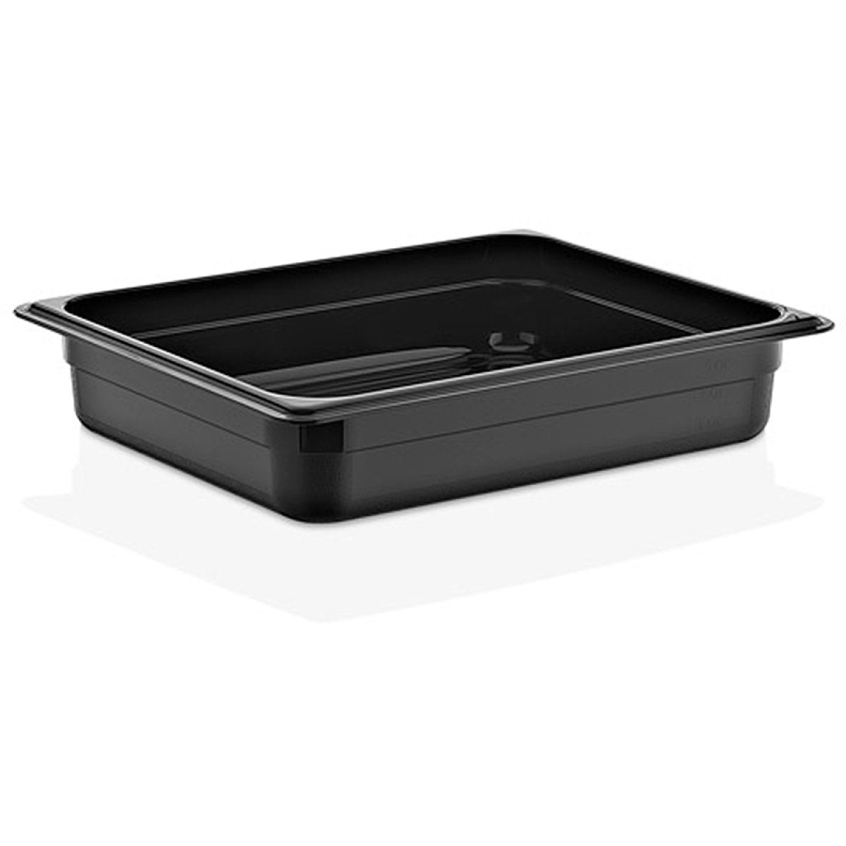 Polypropylene Gastronorm Pan GN1/2 Depth 65mm Black | GNPP1265B