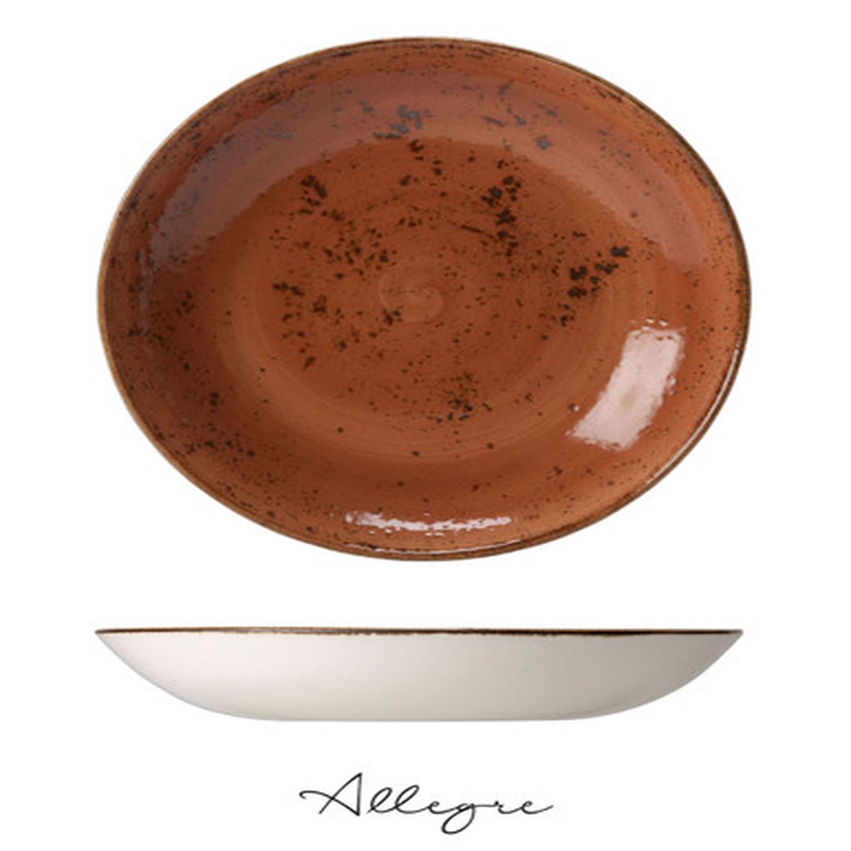 11.5 in. Shallow Serving Dish for 5 to 8 Persons 1.8 L - Speckled Terra