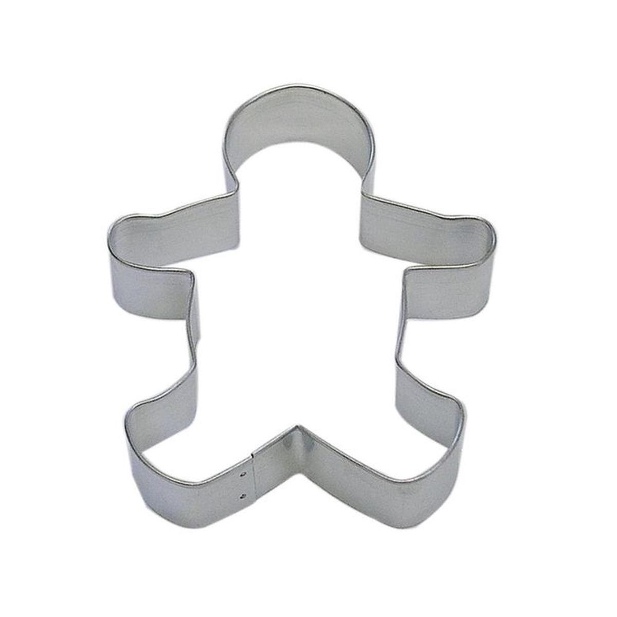 12-Piece 5 in. Gingerbread Boy Tinplate Steel Cookie Cutter & Recipe