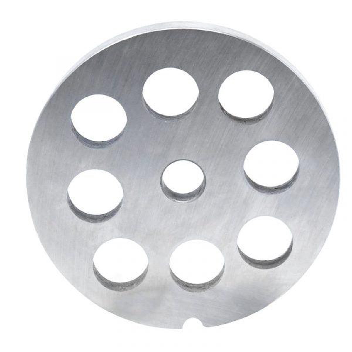#32 Stainless Steel Hubless Machine Plate with Single Notch - 3-15/16" Diameter, 3/4" Hole Size - 11233