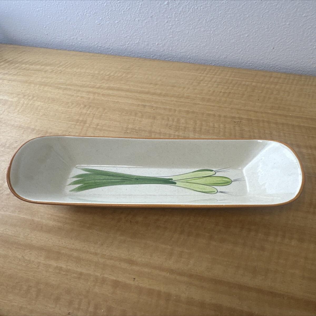 Vintage Serving Dish Los Angeles Pottery California Pottery - Scallion