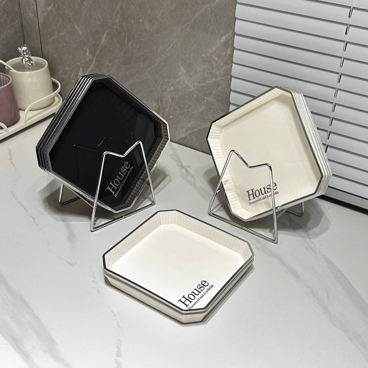 [Special Offer] Light luxury bone plate, household high-end bone spitting plate, small plate, high-end plate, garbage slag plate