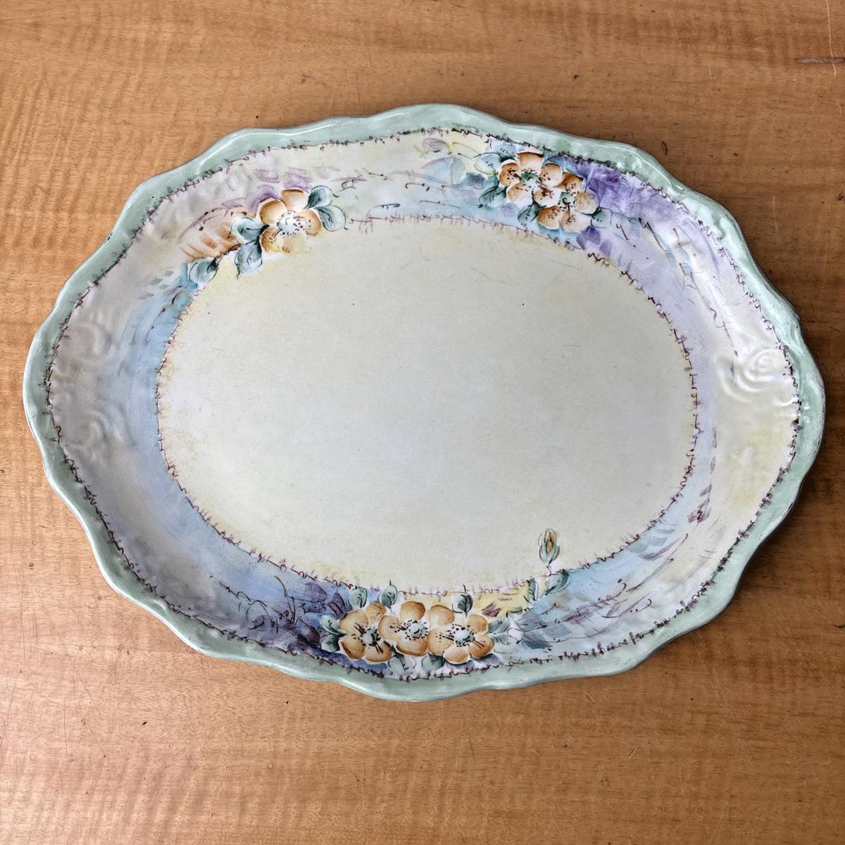 Antique Royal Ironstone China Johnson Bros Handpainted Serving Dish