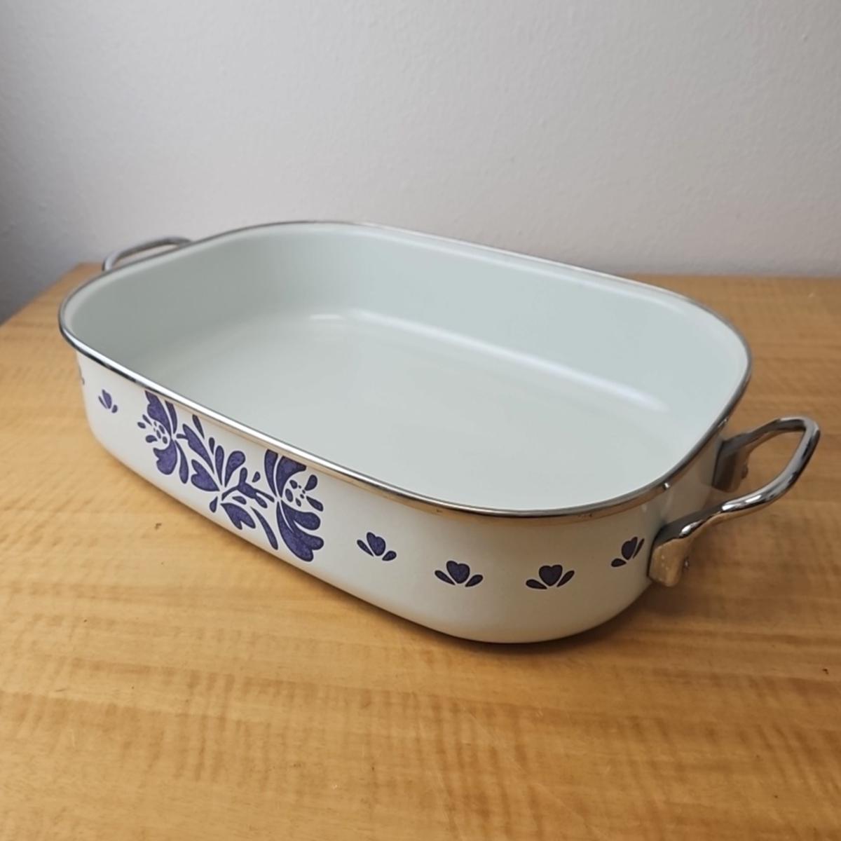 Pfaltzgraff "Yorktown" Rectangular Metal 16"Baking Dish 16", 19" with handles
