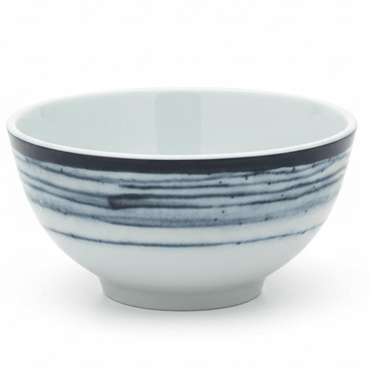 Harmony Melamine Blue Pattern Round Bowl Small Serving Bowl for Desserts, Snacks and Sides  4.5 Inch