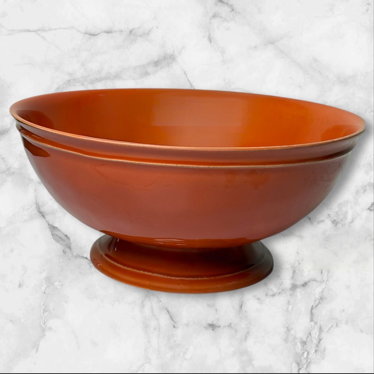 Pottery Barn Cambria Persimmon Footed Serving Bowl | 12.5 | Excellent Condition