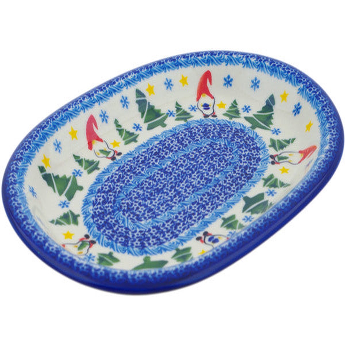 Oval Platter 11" Twinkle Twinkle Little Gnome Theme