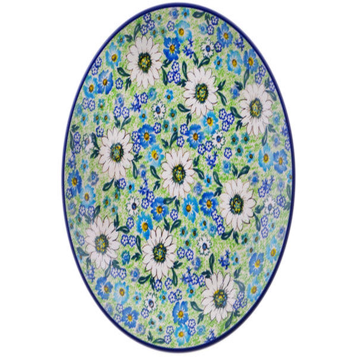 Polish Pottery 10-inch Dinner Plate Daisy Valley UNIKAT